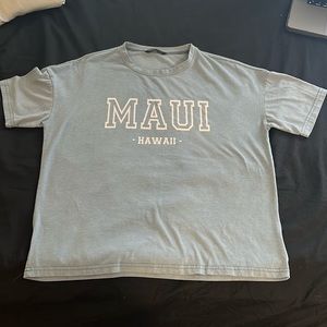 SHEIN size 6 women’s oversized blue Maui shirt